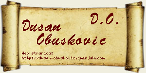 Dušan Obušković vizit kartica